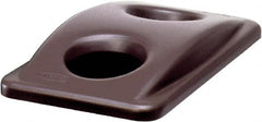 Rubbermaid - Rectangle Lid for Use with 15-7/8 Gal Rectangular Recycle Containers - Brown, Plastic, For 3540, 3541 & 3554 - Makers Industrial Supply