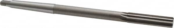 Interstate - 1/2" High Speed Steel 6 Flute Chucking Reamer - Straight Flute, 1MT Morse Taper Shank, 2" Flute Length, 8" OAL - Makers Industrial Supply