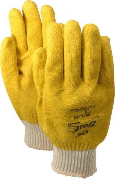 SHOWA - Size L (10) Vinyl Coated Cotton Knit General Protection Work Gloves - Makers Industrial Supply