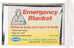 PRO-SAFE - Mylar Rescue and Emergency Blanket - 7 Ft. Long x 52 Inch Wide, Comes in Packet - Makers Industrial Supply