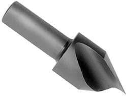 Keo - 2" Head Diam, 3/4" Shank Diam, 1 Flute 100° High Speed Steel Countersink - Bright Finish, 3-1/4" OAL, Single End, Straight Shank, Right Hand Cut - Makers Industrial Supply