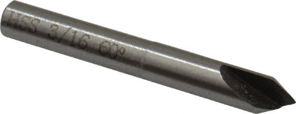 Interstate - 3/16" Head Diam, 3/16" Shank Diam, 1 Flute 60° High Speed Steel Countersink - Makers Industrial Supply