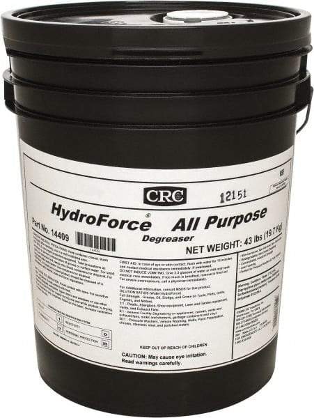 CRC - 5 Gal Bucket Cleaner/Degreaser - Liquid, Biodegradable, Concentrated, Unscented - Makers Industrial Supply