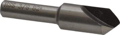 Interstate - 3/8" Head Diam, 1/4" Shank Diam, 1 Flute 82° High Speed Steel Countersink - Bright Finish, 1-3/4" OAL, Single End, Straight Shank, Right Hand Cut - Makers Industrial Supply