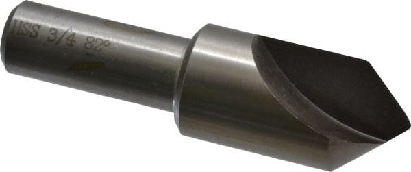 Interstate - 3/4" Head Diam, 1/2" Shank Diam, 1 Flute 82° High Speed Steel Countersink - Makers Industrial Supply