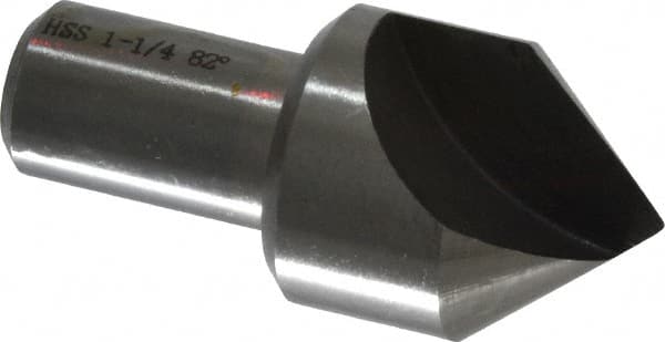 Interstate - 1-1/4" Head Diam, 3/4" Shank Diam, 1 Flute 82° High Speed Steel Countersink - Makers Industrial Supply