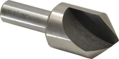 Interstate - 1" Head Diam, 1/2" Shank Diam, 1 Flute 90° High Speed Steel Countersink - Makers Industrial Supply