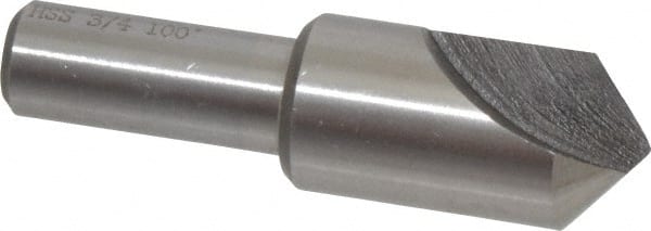 Interstate - 3/4" Head Diam, 1/2" Shank Diam, 1 Flute 100° High Speed Steel Countersink - Makers Industrial Supply