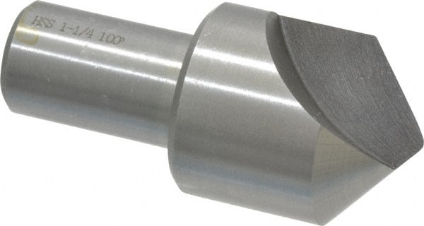 Interstate - 1-1/4" Head Diam, 3/4" Shank Diam, 1 Flute 100° High Speed Steel Countersink - Makers Industrial Supply