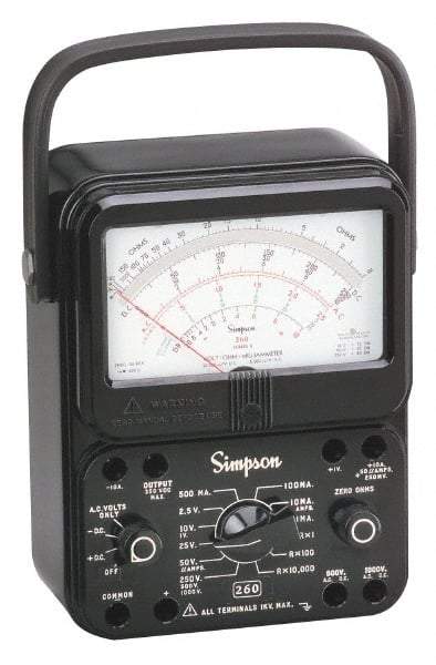 Simpson Electric - 0 VAC to 300 VAC, Current Leakage Tester - Analog Display, 60 Hz, 9V Power Supply - Makers Industrial Supply