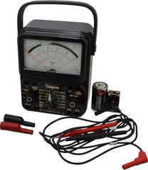 Simpson Electric - 12388, 1,000 VAC/VDC, Analog Milliammeter Multimeter - 20 mOhm, Measures Voltage, Current, Resistance - Makers Industrial Supply