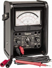 Simpson Electric - 12227, 1,000 VAC/VDC, Analog Manual Ranging Multimeter - 20 mOhm, Measures Voltage, Current, Resistance - Makers Industrial Supply