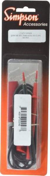 Simpson Electric - Electrical Test Equipment Probe Set - Use with Analog Multimeters - Makers Industrial Supply