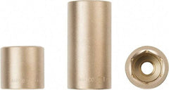Ampco - 1/4" Drive, Deep Hand Socket - 6 Points, Aluminum Bronze - Makers Industrial Supply