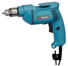 Makita - 3/8" Keyed Chuck, 2,500 RPM, Pistol Grip Handle Electric Drill - 4.9 Amps, 115 Volts, Reversible, Includes Chuck Key & Drill Chuck - Makers Industrial Supply