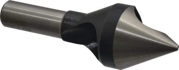 Interstate - 1/2" Shank Diam, 0 Flute 60° High Speed Steel Countersink - Bright Finish, Single End, Straight Shank, Right Hand Cut - Makers Industrial Supply