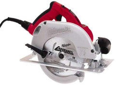 Milwaukee Tool - 15 Amps, 7-1/4" Blade Diam, 5,800 RPM, Electric Circular Saw - 120 Volts, 3 hp, 10' Cord Length, 5/8" Arbor Hole, Right Blade - Makers Industrial Supply