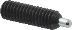 Gibraltar - 5/16-18, 1" Thread Length, 3/16" Plunger Projection, Steel Threaded Spring Plunger - 0.135" Max Plunger Diam, 1" Plunger Length, 1.5 Lb Init End Force, 4.5 Lb Final End Force, 3/32" Hex - Makers Industrial Supply