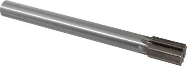 Interstate - 1-3/16" Diam, 0.998 to 1" Max Diam Straight Shank, 1-3/4" Flute Length, Machine Expansion Reamer - Straight Flute, 11" OAL, Right Hand Cut, 8 Flutes, High Speed Steel, Bright Finish - Makers Industrial Supply