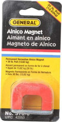 General - 1 Hole, 3/16" Hole Diam, 1-3/4" Overall Width, 1-1/8" Deep, 1-1/8" High, 30 Lb Average Pull Force, Alnico Power Magnets - 5/16" Pole Width - Makers Industrial Supply