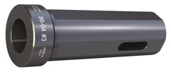Global CNC Industries - MT4 Inside Morse Taper, Standard Morse Taper to Straight Shank - 6-5/8" OAL, Alloy Steel, Hardened & Ground Throughout - Exact Industrial Supply