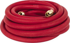 Continental ContiTech - 1/2" ID 25' Long Oil Resistant Air Hose - 250 Working psi, 190°, 1/2" Fitting, Red - Makers Industrial Supply