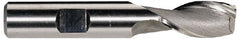 Hertel - 1", 1-1/2" LOC, 5/8" Shank Diam, 3-5/8" OAL, 2 Flute, High Speed Steel Square End Mill - Single End, Uncoated, Spiral Flute, 30° Helix, Centercutting, Right Hand Cut, Right Hand Flute - Makers Industrial Supply