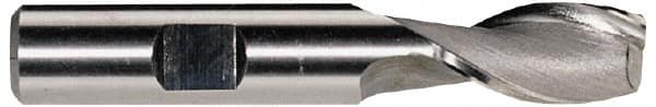 Hertel - 1-1/4", 3" LOC, 1-1/4" Shank Diam, 5-1/2" OAL, 2 Flute, High Speed Steel Square End Mill - Single End, Uncoated, Spiral Flute, 30° Helix, Centercutting, Right Hand Cut, Right Hand Flute - Makers Industrial Supply