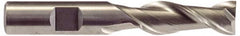 Hertel - 1-1/2", 2" LOC, 1-1/4" Shank Diam, 4-1/2" OAL, 2 Flute, High Speed Steel Square End Mill - Single End, Uncoated, Spiral Flute, 42° Helix, Centercutting, Right Hand Cut, Right Hand Flute - Makers Industrial Supply