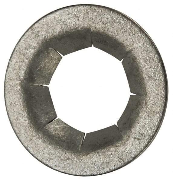 Made in USA - 7/8" OD, Spring Steel Push Nut - Zinc-Plated, 7/16" Shaft Diam - Makers Industrial Supply