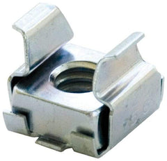 Made in USA - 3/8-16 Screw, 0.093 to 1/8" Thick, Spring Steel Cage Nut - Zinc-Plated Finish - Makers Industrial Supply