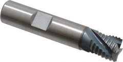 Hertel - 1/2" Diam, Coarse Pitch, 1/2" LOC, 4 Flute Cobalt Roughing Square End Mill - TiCN Finish, 2-1/2" OAL, 1/2" Shank Diam, Single End, Centercutting, 30° Helix - Makers Industrial Supply