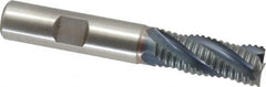 Hertel - 1/2" Diam, Coarse Pitch, 1-1/4" LOC, 4 Flute Cobalt Roughing Square End Mill - TiCN Finish, 3-1/4" OAL, 1/2" Shank Diam, Single End, 30° Helix - Makers Industrial Supply