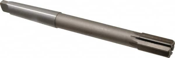 Interstate - 1" Diam, 0.873 to 0.875" Max Diam 3MT Morse Taper Shank, 1-5/8" Flute Length, Machine Expansion Reamer - Straight Flute, 10-1/2" OAL, Right Hand Cut, 8 Flutes, High Speed Steel, Bright Finish - Makers Industrial Supply