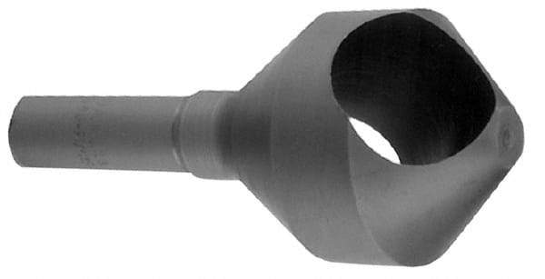 Weldon - 1-1/2" Head Diam, 1/2" Shank Diam, 90° High Speed Steel Countersink - Bright Finish, 3-1/2" OAL, Single End, Straight Shank, Right Hand Cut - Makers Industrial Supply