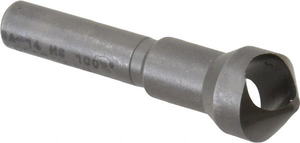 Weldon - 7/16" Head Diam, 1/4" Shank Diam, 100° High Speed Steel Countersink - Makers Industrial Supply