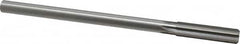 Made in USA - 1/2" High Speed Steel 6 Flute Chucking Reamer - Straight Flute, 0.4355" Straight Shank, 2" Flute Length, 8" OAL - Makers Industrial Supply