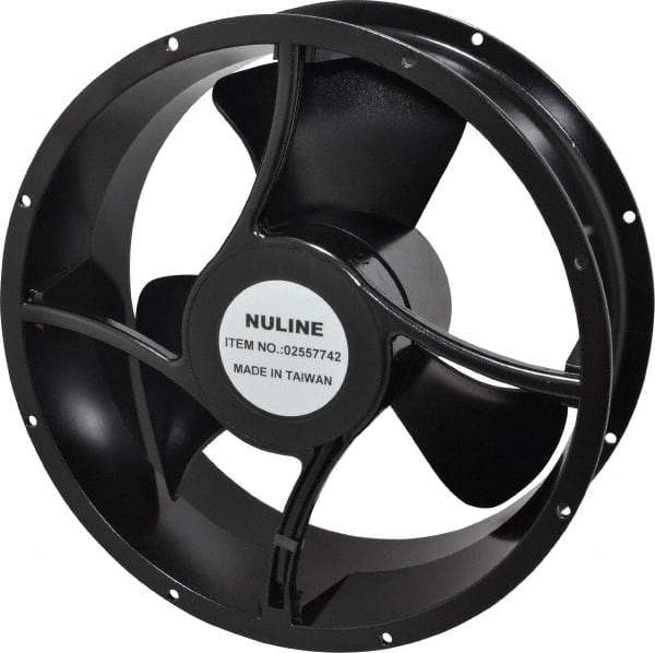 Value Collection - 115 Volts, AC, 550 CFM, Round Tube Axial Fan - 0.38 Amp Rating, 1,400 to 1,650 RPM, 10" High x 10" Wide x 3-1/2" Deep - Makers Industrial Supply