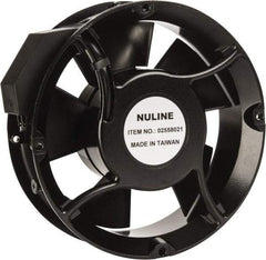 Value Collection - 230 Volts, AC, 235 CFM, Round Tube Axial Fan - 0.15 Amp Rating, 2,850 to 3,350 RPM, 6.7" High x 6.7" Wide x 2" Deep - Makers Industrial Supply