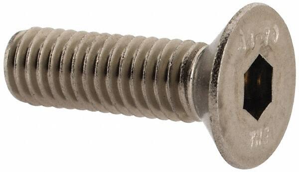 Value Collection - M6x1.00 Metric Coarse Hex Socket Drive, 90° Flat Screw - Grade 316 & Austenitic A4 Stainless Steel, Partially Threaded, 20mm OAL - Makers Industrial Supply