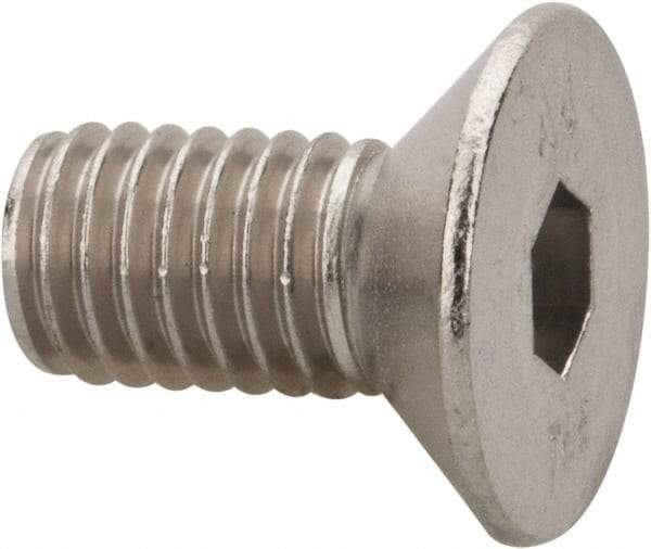 Value Collection - M8x1.25 Metric Coarse Hex Socket Drive, 90° Flat Screw - Grade 316 & Austenitic A4 Stainless Steel, Fully Threaded, 16mm OAL - Makers Industrial Supply