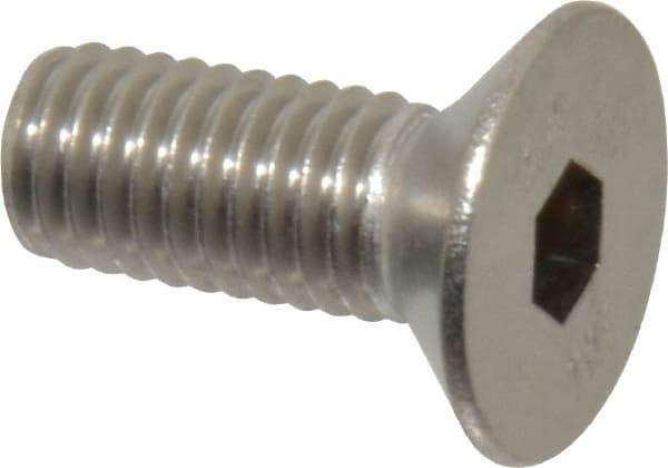 Value Collection - M8x1.25 Metric Coarse Hex Socket Drive, 90° Flat Screw - Grade 316 & Austenitic A4 Stainless Steel, Fully Threaded, 20mm OAL - Makers Industrial Supply