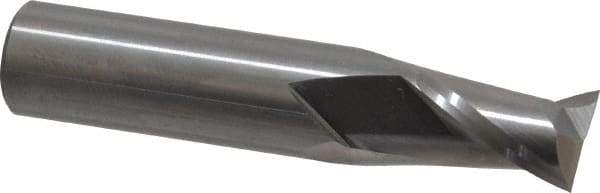 OSG - 1/2", 5/8" LOC, 1/2" Shank Diam, 2-1/2" OAL, 2 Flute, Solid Carbide Square End Mill - Single End, Uncoated, Spiral Flute, 30° Helix, Centercutting, Right Hand Cut, Right Hand Flute, Series 412 - Makers Industrial Supply