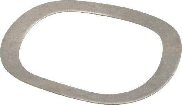 Gardner Spring - 1.201" ID x 1.543" OD, Grade 1074 Steel Wave Disc Spring - 0.02" Thick, 0.125" Overall Height, 0.062" Deflection, 31 Lb at Deflection - Makers Industrial Supply