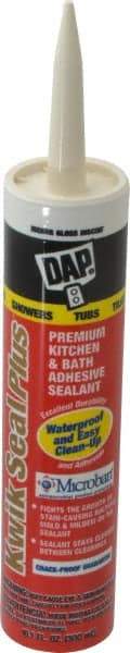 DAP - 10.1 oz Cartridge Off-White Acrylic & Latex Caulk - -30 to 180°F Operating Temp, 30 min Tack Free Dry Time - Makers Industrial Supply