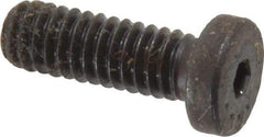 Made in USA - #8-32 UNC Hex Socket Drive, Low Socket Cap Screw - Grade 4037 Alloy Steel, Black Oxide Finish, Fully Threaded, 1/2" Length Under Head - Makers Industrial Supply