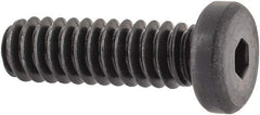 Made in USA - #10-24 UNC Hex Socket Drive, Low Socket Cap Screw - Grade 4037 Alloy Steel, Black Oxide Finish, Fully Threaded, 5/8" Length Under Head - Makers Industrial Supply