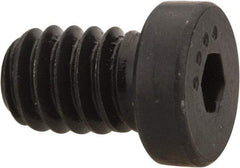 Made in USA - 1/4-20 UNC Hex Socket Drive, Low Socket Cap Screw - Grade 4037 Alloy Steel, Black Oxide Finish, Fully Threaded, 3/8" Length Under Head - Makers Industrial Supply