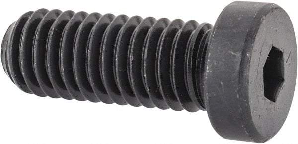 Made in USA - 3/8-16 UNC Hex Socket Drive, Low Socket Cap Screw - Grade 4037 Alloy Steel, Black Oxide Finish, Fully Threaded, 1" Length Under Head - Makers Industrial Supply