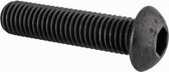 Made in USA - M12x1.75 Metric Coarse Hex Socket Drive, Button Screw - Alloy Steel, Black Oxide Finish, Fully Threaded, 50mm Length Under Head - Makers Industrial Supply